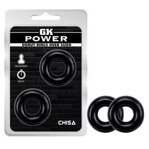 Chisa Mega Donut Shaped Cock Rings Twin Pack - Cock Ring Sets