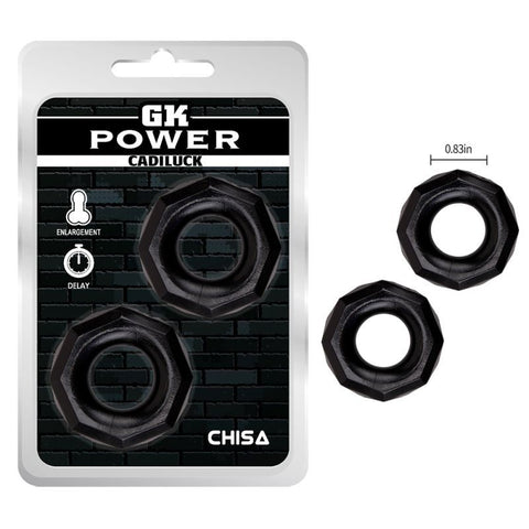 Chisa Cadiluck 2 Piece Nut Shaped Cock Ring Set - Cock Ring Sets