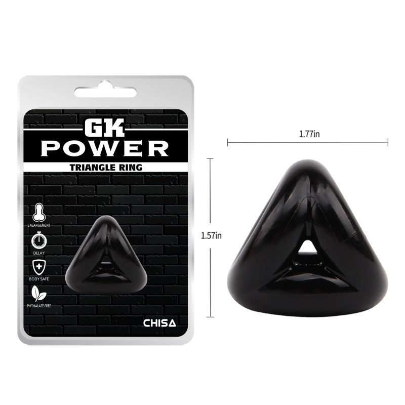 Chisa Fused Triangular Design Mens Cock Ring - - Stretchy Cock Rings