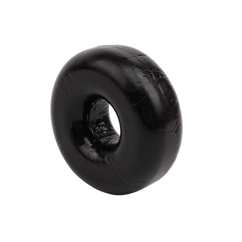 Chisa Fat O Erection Enhancer Ball and Cock Ring - Black - Stretchy Cock Rings