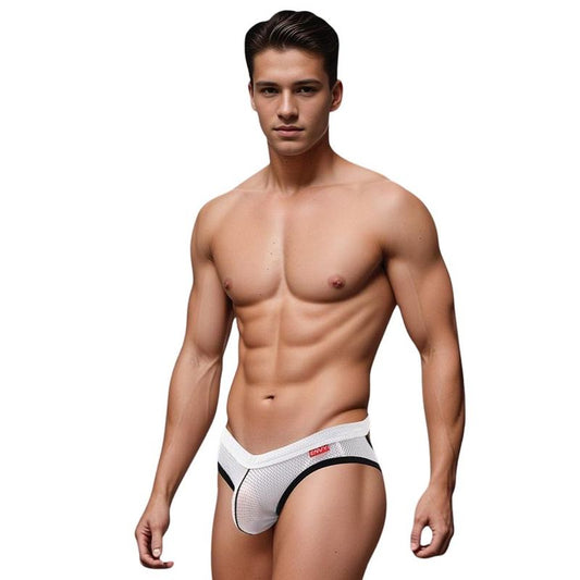 Envy Mens Sport Mesh Breathable Jockstrap White - Jocks and G-Strings
