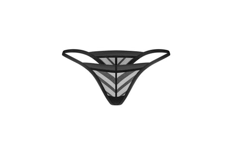 Obsessive Lune Bellis V Shaped Sexy Womens Thong Black