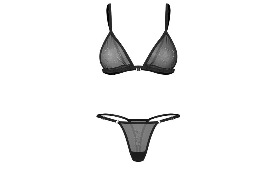 Obsessive Wet Me 2 Piece Sexy Bra and Panty Set S/M - Bras and Bra Sets