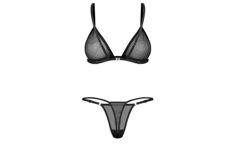 Obsessive Wet Me 2 Piece Sexy Bra and Panty Set S/M - Bras and Bra Sets