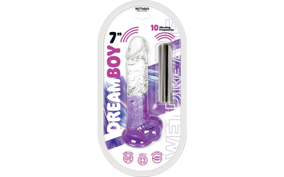 Hott Products Dream Boy 7 Inch USB Rechargeable Dildo - Vibrating Dildos