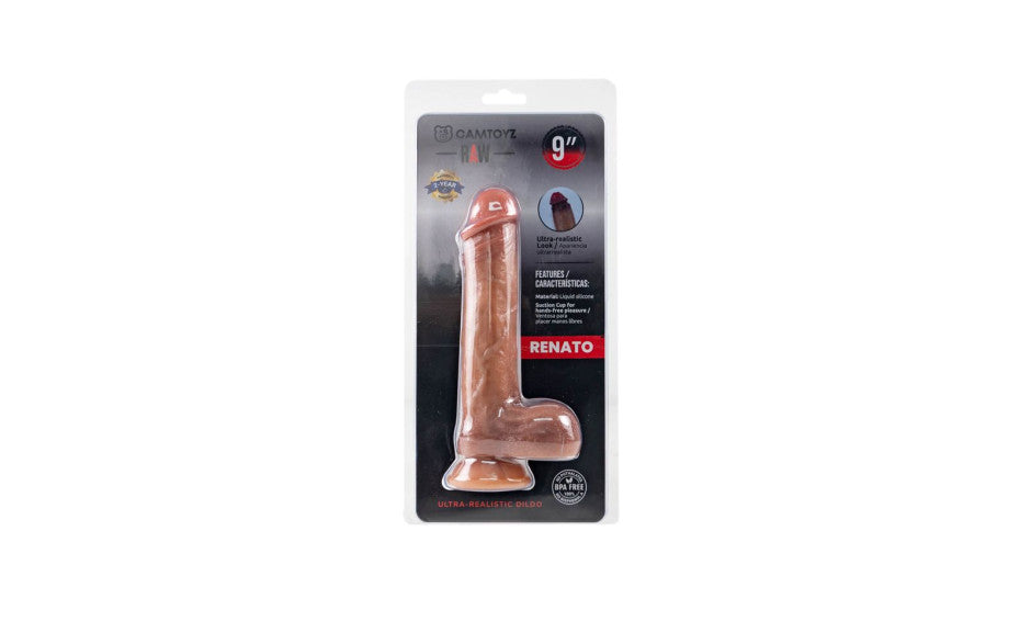 CamToyz Renato Ultra Realistic 23cm Silicone Dildo - Realistic Dildos