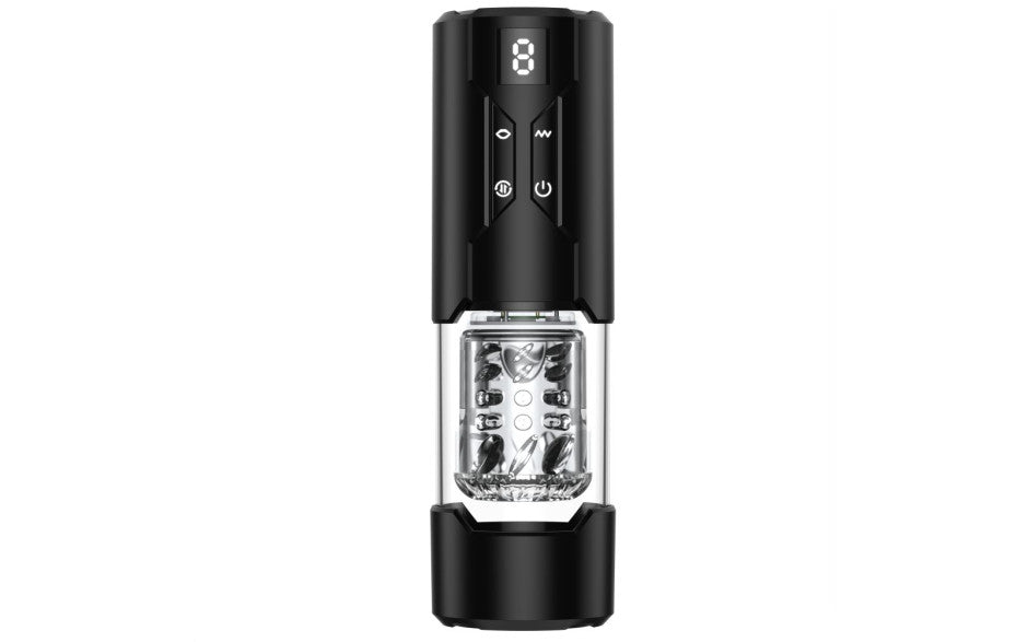 Doc Johnson Valerian LCD Thrusting and Rotating Masturbator - Masturbators and Strokers