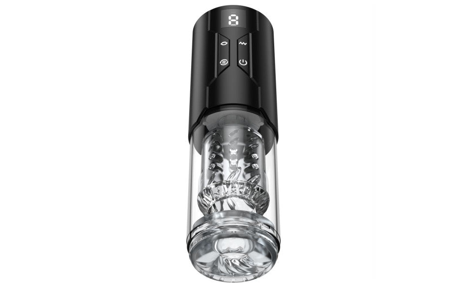 Doc Johnson Valerian LCD Thrusting and Rotating Masturbator - Masturbators and Strokers
