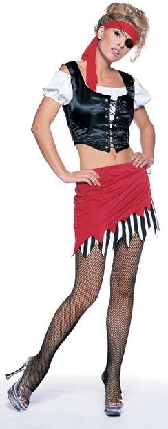 5 Piece Pirate Set Costume - Fancy Dress Ups