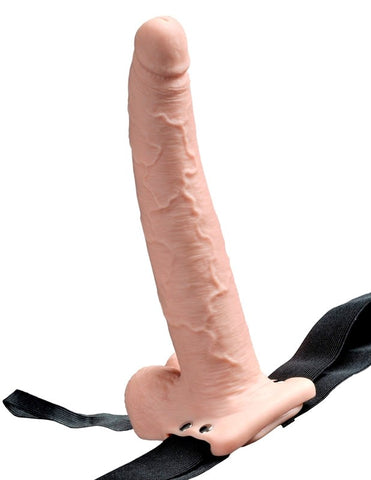 Fetish Fantasy 9 inch Vibrating Hollow Strap-On with Balls - Realistic Dildos