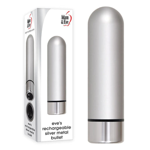 Adam & Eve Rechargeable Silver Metal Bullet - Bullet Vibrators