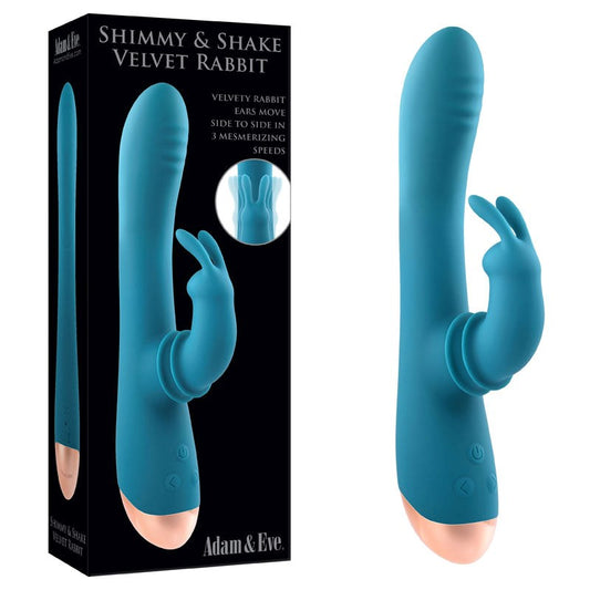 Adam & Eve Shimmy & Shake Velvet Rabbit - Rabbit Vibrators