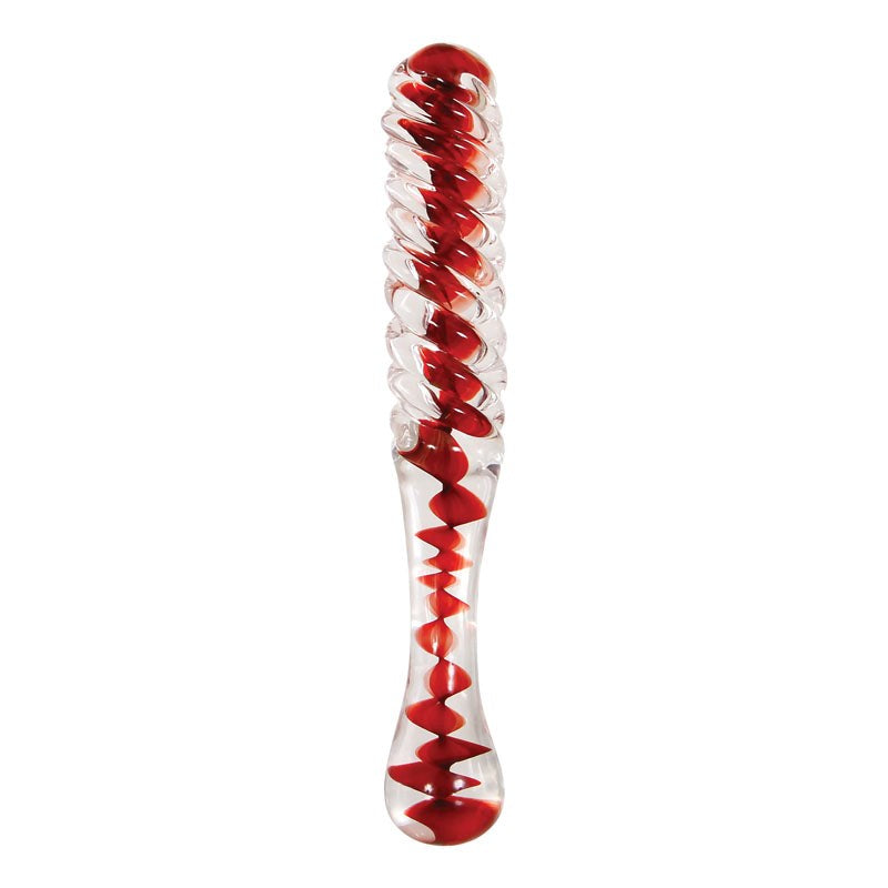 Adam & Eve Sweetheart Swirl Glass Dildo - - Glass Sex Toys