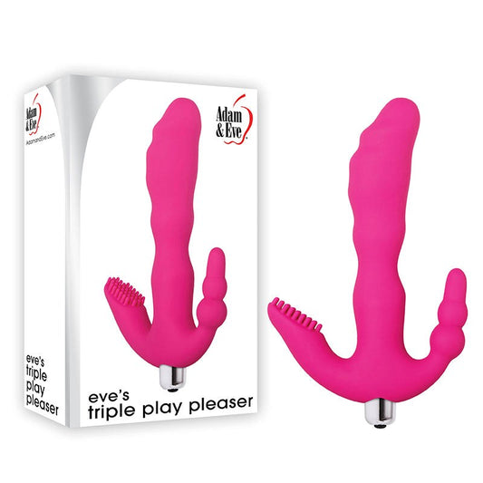 Adam & Eve Triple Play Pleaser - Elevate Your Intimate Bliss - G-Spot Vibrators