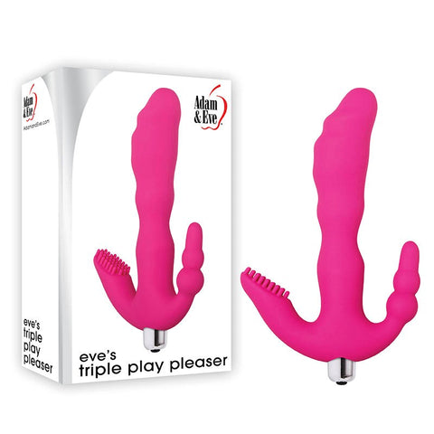 Adam & Eve Triple Play Pleaser - Elevate Your Intimate Bliss - G-Spot Vibrators