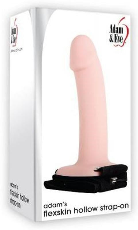 Adam and Eve Adams Flexskin Hollow Strap-On with Extensions - Strap On Sextoys
