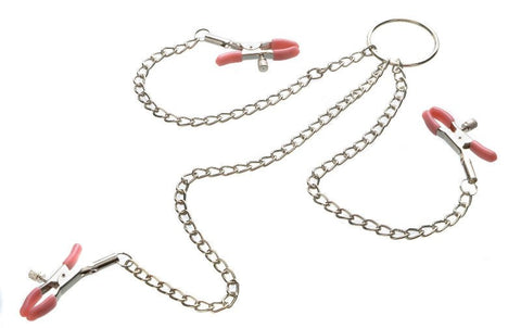Adam and Eve Chain Me Up Kink Clamps - Nipple and Clit Clamps