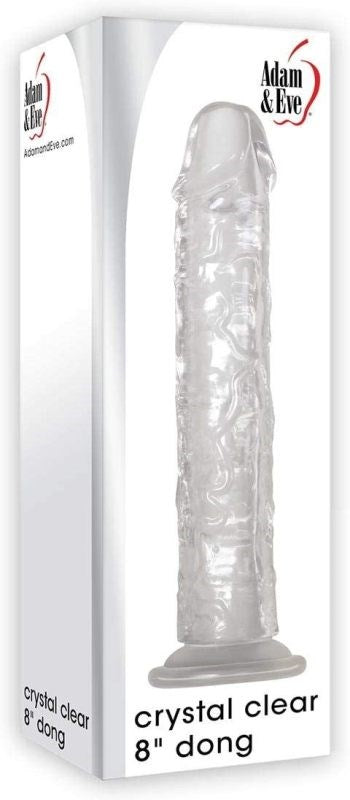 Adam and Eve Crystal Clear 8 inch Dong - Realistic Dildos