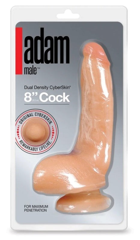 Adam Male Cyberskin 8 inch Cock - - Realistic Dildos