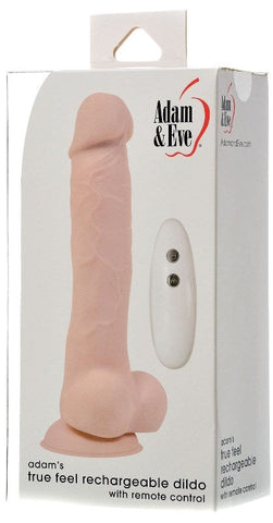 Adam's True Feel Rechargeable Dildo with Remote Control - Vibrating Dildos