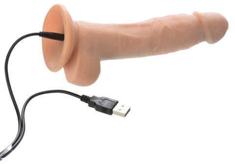 Adam's True Feel Rechargeable Dildo with Remote Control - Vibrating Dildos