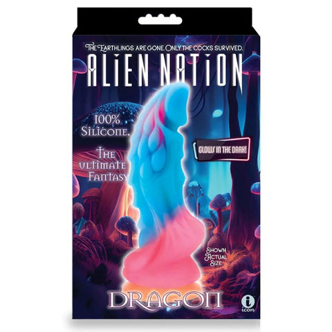 Alien Nation's Glow Dragon - Indulge in Euphoric Bliss - Realistic Dildos