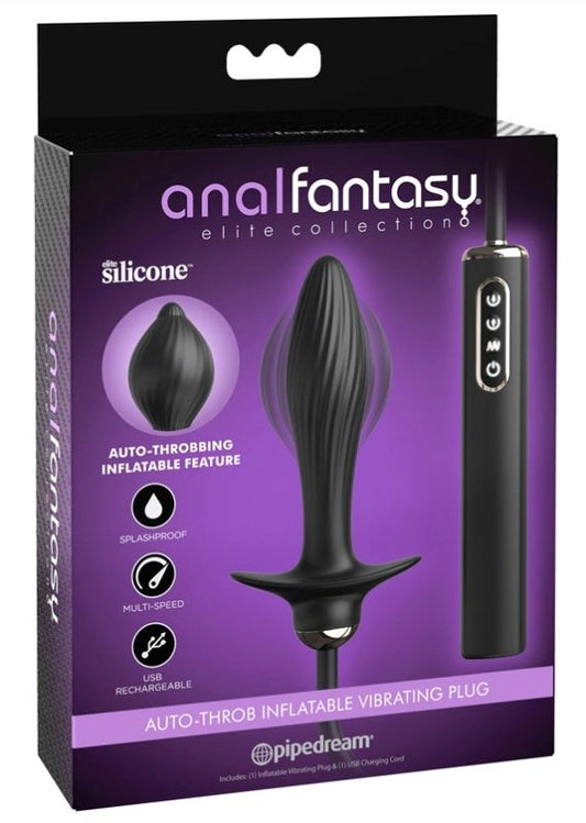 Anal Fantasy Auto Throb Inflatable Vibrating Butt Plug - Inflatable Dildos and Vibrators