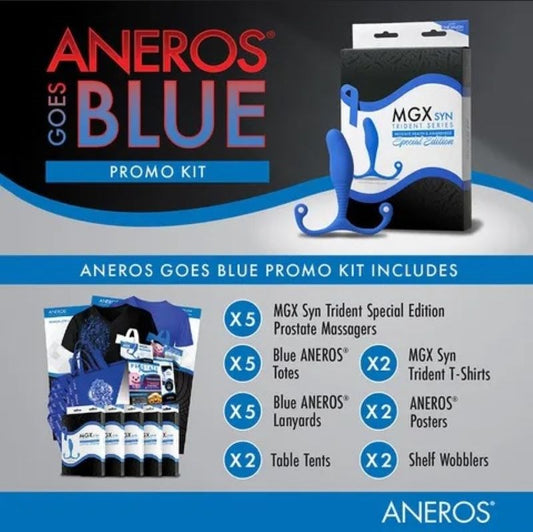 Aneros MGX Syn Trident Blue Promo Kit - Sex Kits