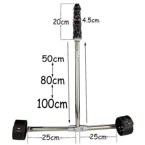 Ankle Spreader Bar With Dildo - Spreaders and Hangers