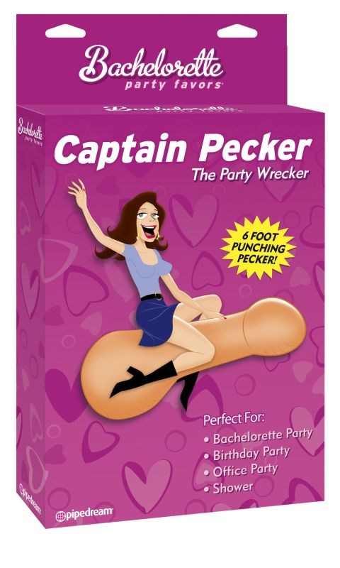 Pipedream Bachelorette Party Captain Inflatable Party Pecker - Bachelorette and Bucks
