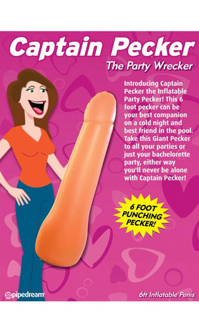 Pipedream Bachelorette Party Captain Inflatable Party Pecker - Bachelorette and Bucks