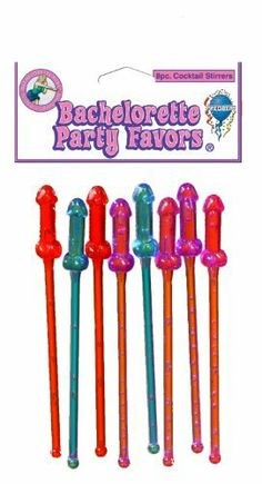 Bachelorette Party Favors Cocktail Stirrers 8 Pack - Bachelorette and Bucks