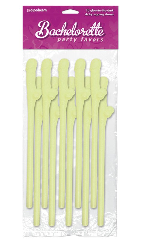Pipedream Bachelorette Party Dicky Sipping Straws 10 Pack - Sex Games, Coupons and Tricks