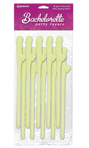 Pipedream Bachelorette Party Dicky Sipping Straws 10 Pack - Sex Games, Coupons and Tricks