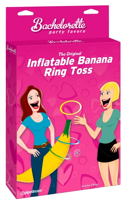 Pipedream Bachelorette Party Inflatable Banana Ring Toss - Bachelorette and Bucks