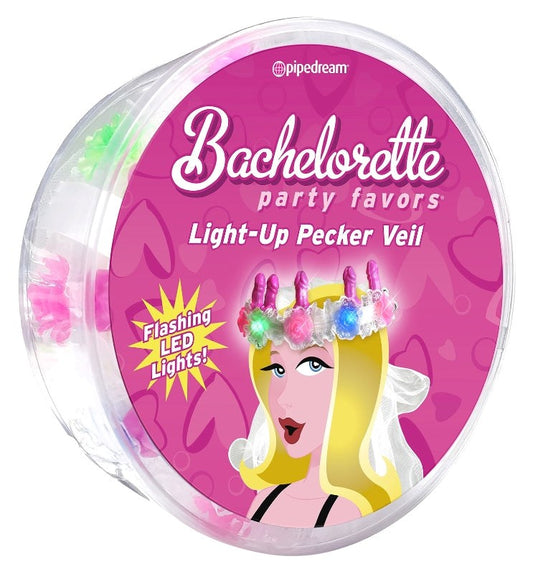 Pipedream Bachelorette Party Favors Light-Up Pecker Veil - Sex Games, Coupons and Tricks