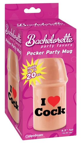 Pipedream Bachelorette Party Pecker Party Mug I Love Cock - Sex Games, Coupons and Tricks