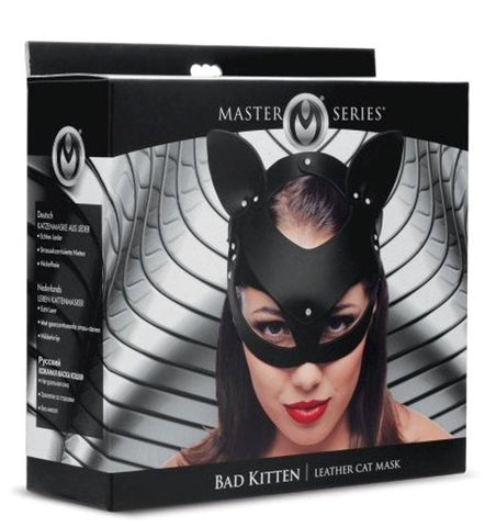 Bad Kitten Leather Cat Mask - Masks And Blindfolds