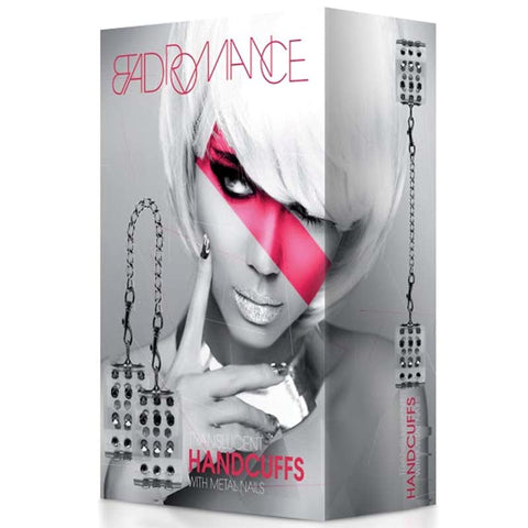 Bad Romance Translucent Handcuffs with Metal Nails - Cuffs and Restraints