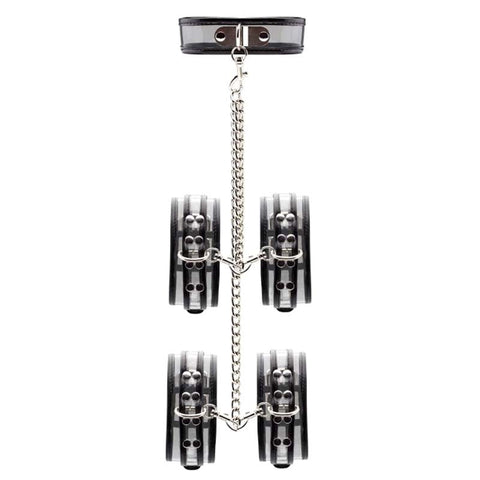Bad Romance Translucent Neck, Wrist & Leg Restraint - Cuffs and Restraints