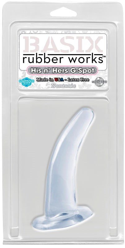 Pipedream Basix His and Hers G-Spot Plug Clear - Pussy And Clit Toys