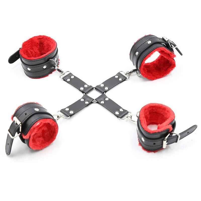 BDSM stuff Wrist and Ankle Hog Tie Set - - Cuffs And Restraints