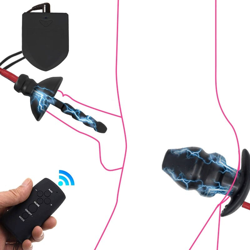 BDStyle Wireless Electric Shock Anal & Penis Plug - - Penis Plugs