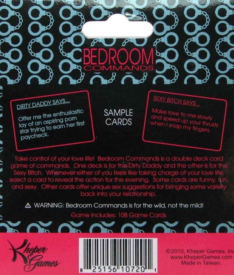 Bedroom Commands Card Game - Sex Games, Coupons and Tricks