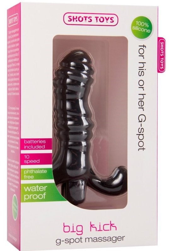 Big Kick G-Spot or P-Spot Massager Black - G-Spot Vibrators