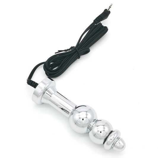 Bipolar Metal Electric Shock Butt Plug - D - Electro Sex