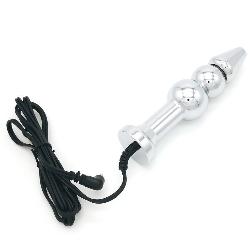 Bipolar Metal Electric Shock Butt Plug - E - - Electro Sex