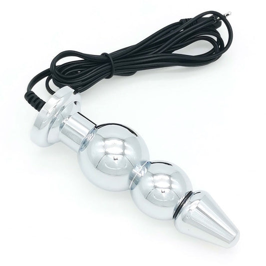 Bipolar Metal Electric Shock Butt Plug - H - Electro Sex