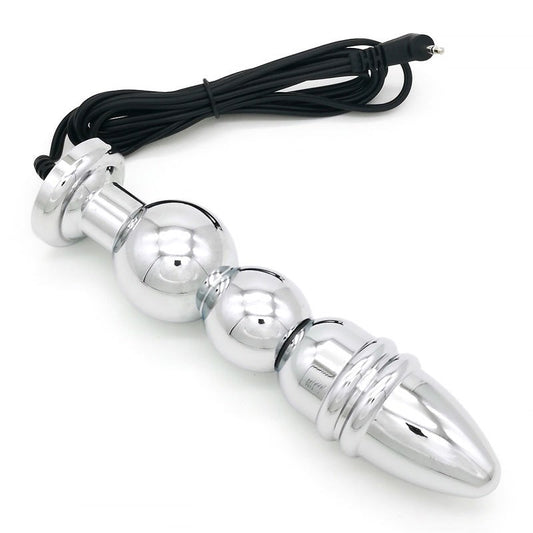 Bipolar Metal Electric Shock Butt Plug - Q - Electro Sex