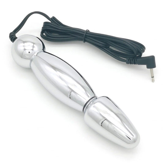 Bipolar Metal Electric Shock Butt Plug - U - Electro Sex